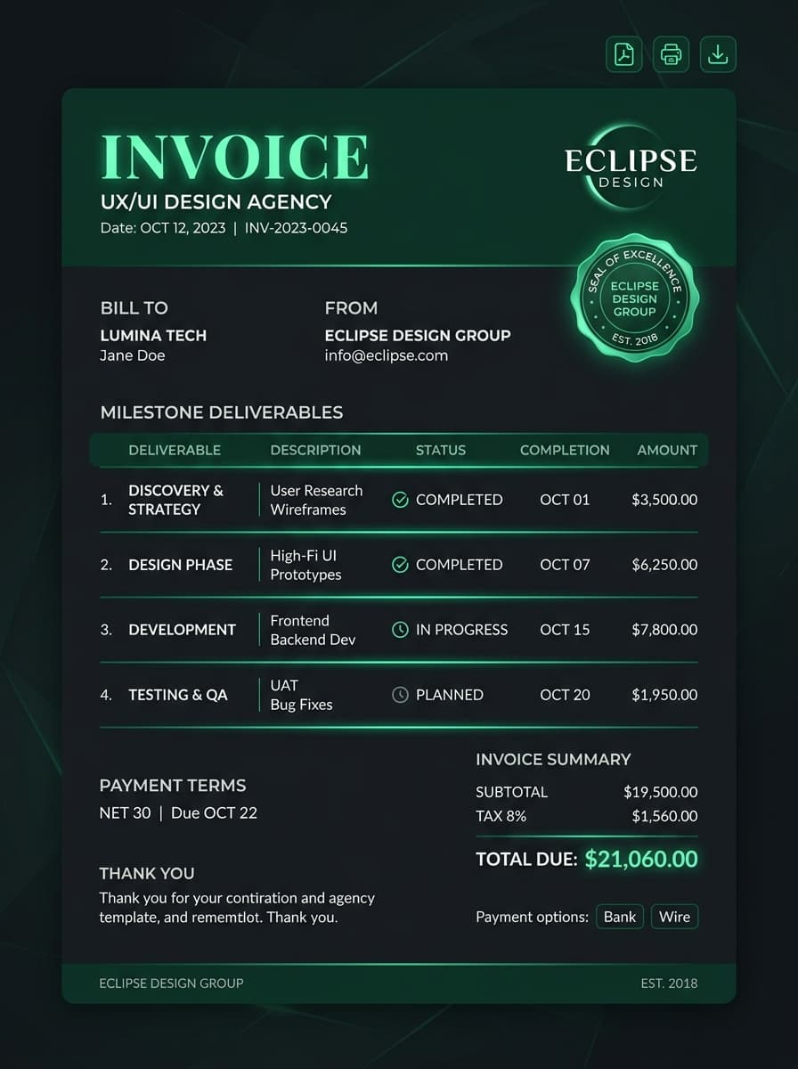 Agency Operations Invoice Template