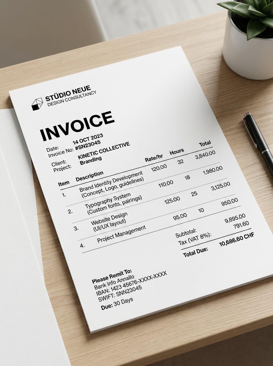 Minimal Clean Invoice Template